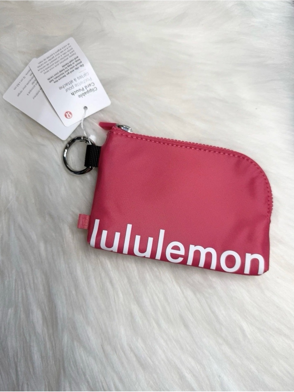 Lululemon Clippable Card Pouch LIPG/WHT New